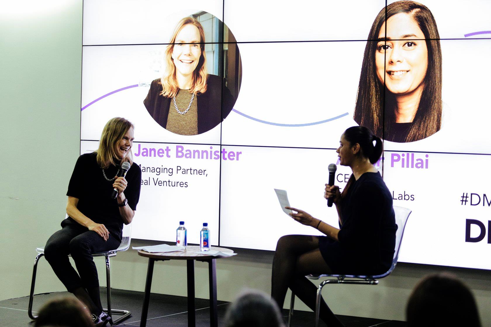 Alwar interviews Janet Bannister of Real Ventures at Ryerson's DMZ in Toronto